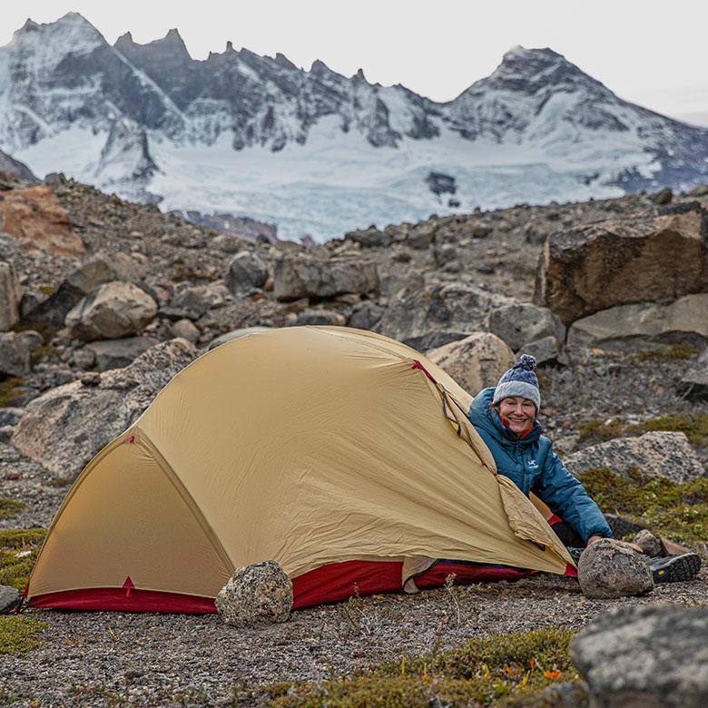 Backpacking tents (camping in MSR Hubba Hubba in Patagonia)