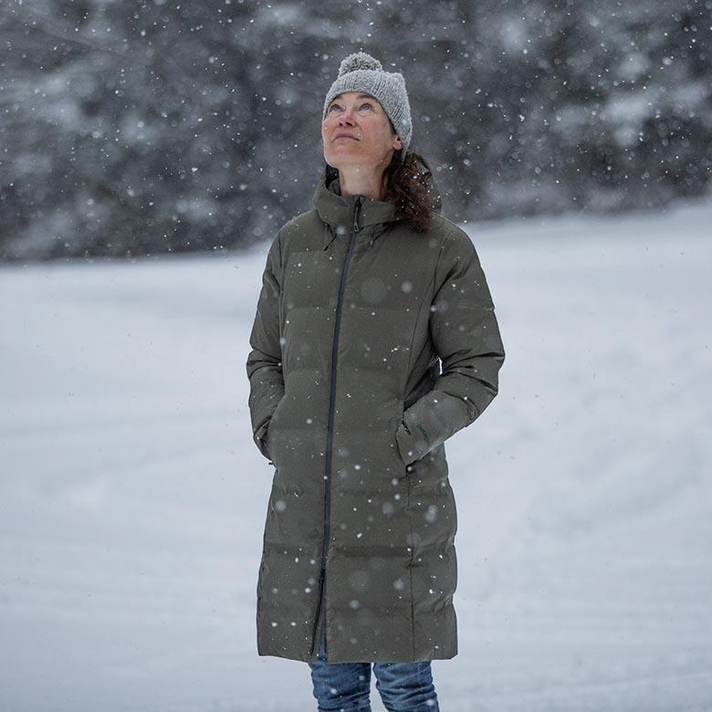 Women's Winter Jackets (Jackson Glacier Parka in snow)