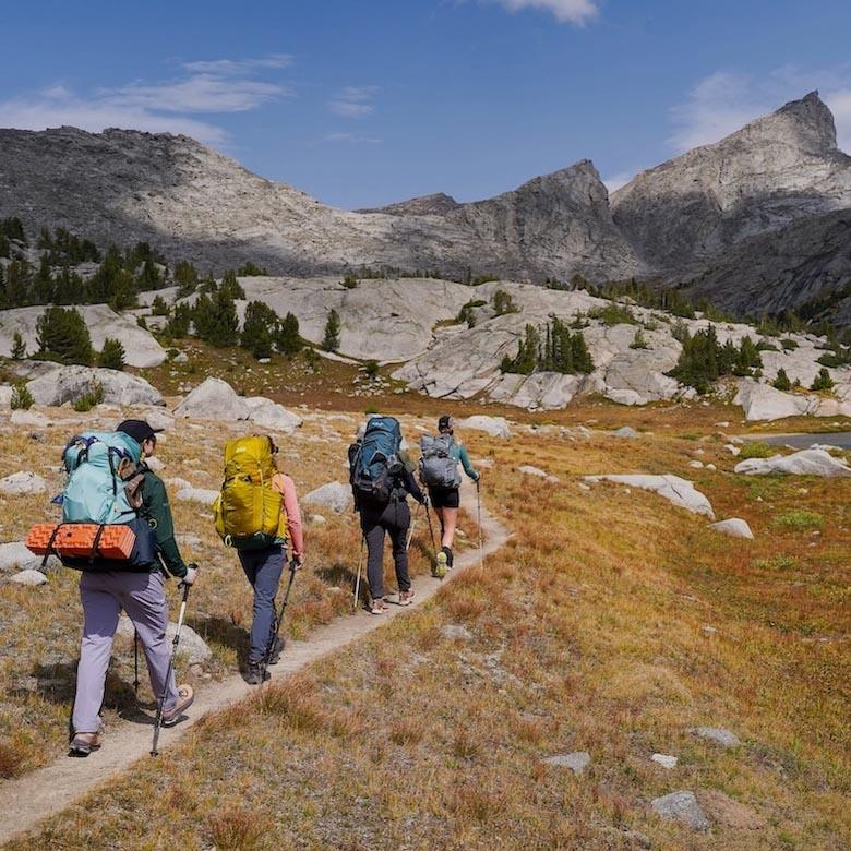 The Switchback Travel team backpacking in the Wind River Range, Wyoming