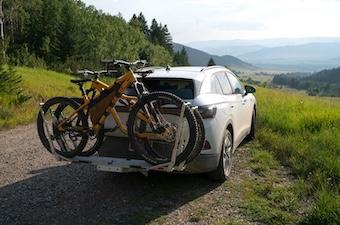 The 1Up Super Duty suited up with two bikes and ready for a day out