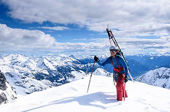 elastic travel ski bindings Backcountry skis (hiking to summit)