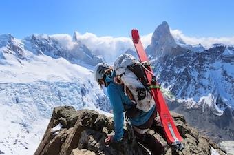 Backcountry summit scramble with the Black Crows Camox skis