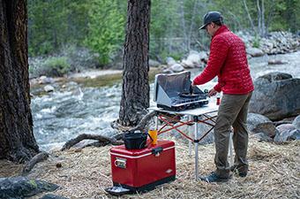 Camping stove (cooking by creek)