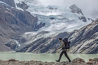 Gregory Baltoro 75 backpacking pack (hiking by glacier in Patagonia)