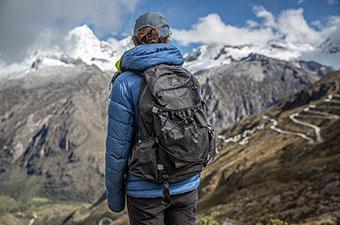 Hyperlite Mountain Gear Daybreak daypack (standing in Peru mountains)