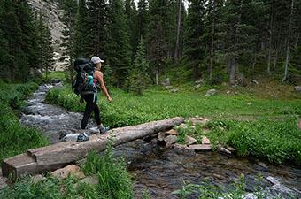 Oboz Arete hiking shoes (creek crossing)