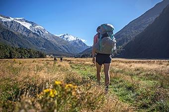 Osprey Eja 48 backpack (hiking in valley)