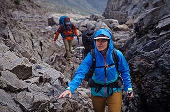 Patagonia Boulder Fork rain jacket (backpacking in Chile)