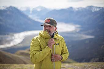 Patagonia Granite Crest Rain Jacket (zipping up)