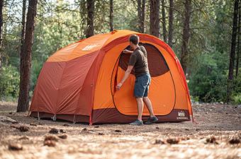 REI Co-op Kingdom 6 camping tent (campsite)