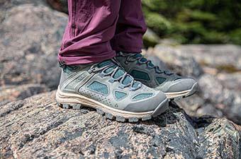Vasque Breeze hiking boots (closeup from side)