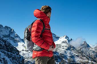 Winter jacket (Rab Neutrino Pro in the mountains)