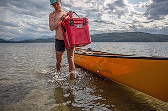 Yeti Roadie 24 cooler (lifting out of canoe)