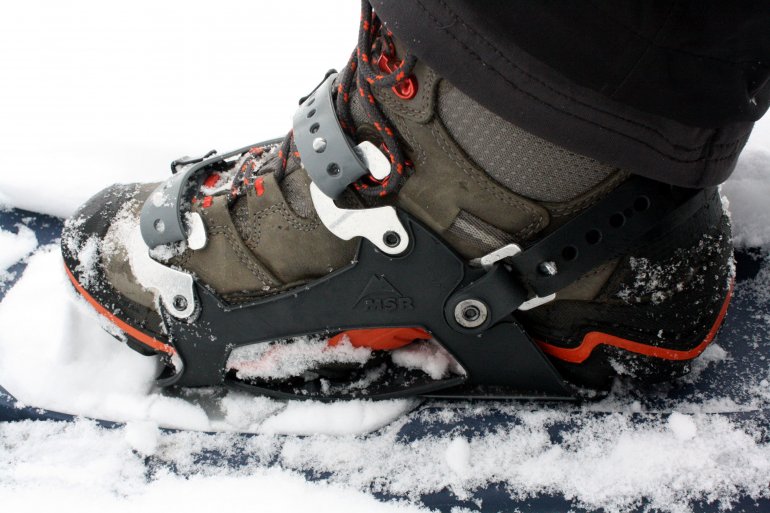 Keen Durand snowshoeing